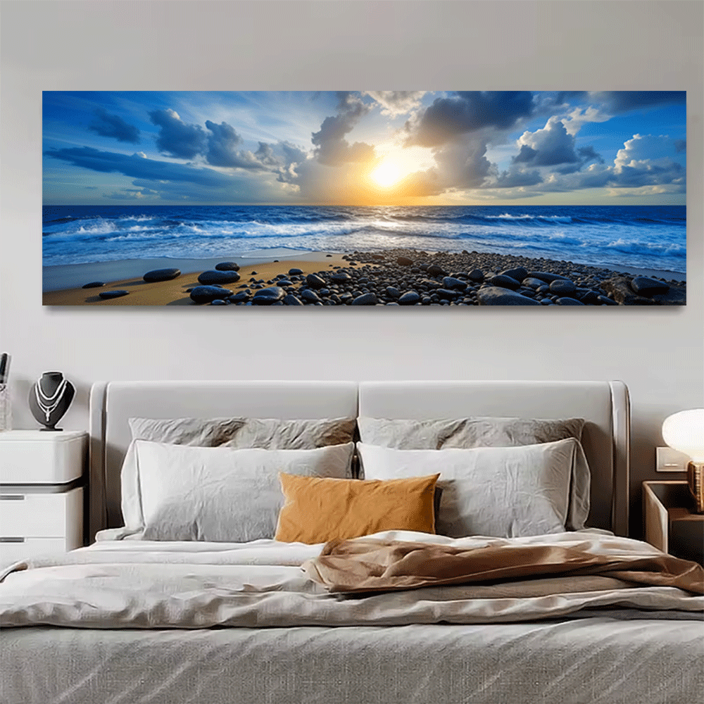 Interior Design Poster - 1PC-캔버스 포스터 프레임이 없는 바다 일몰