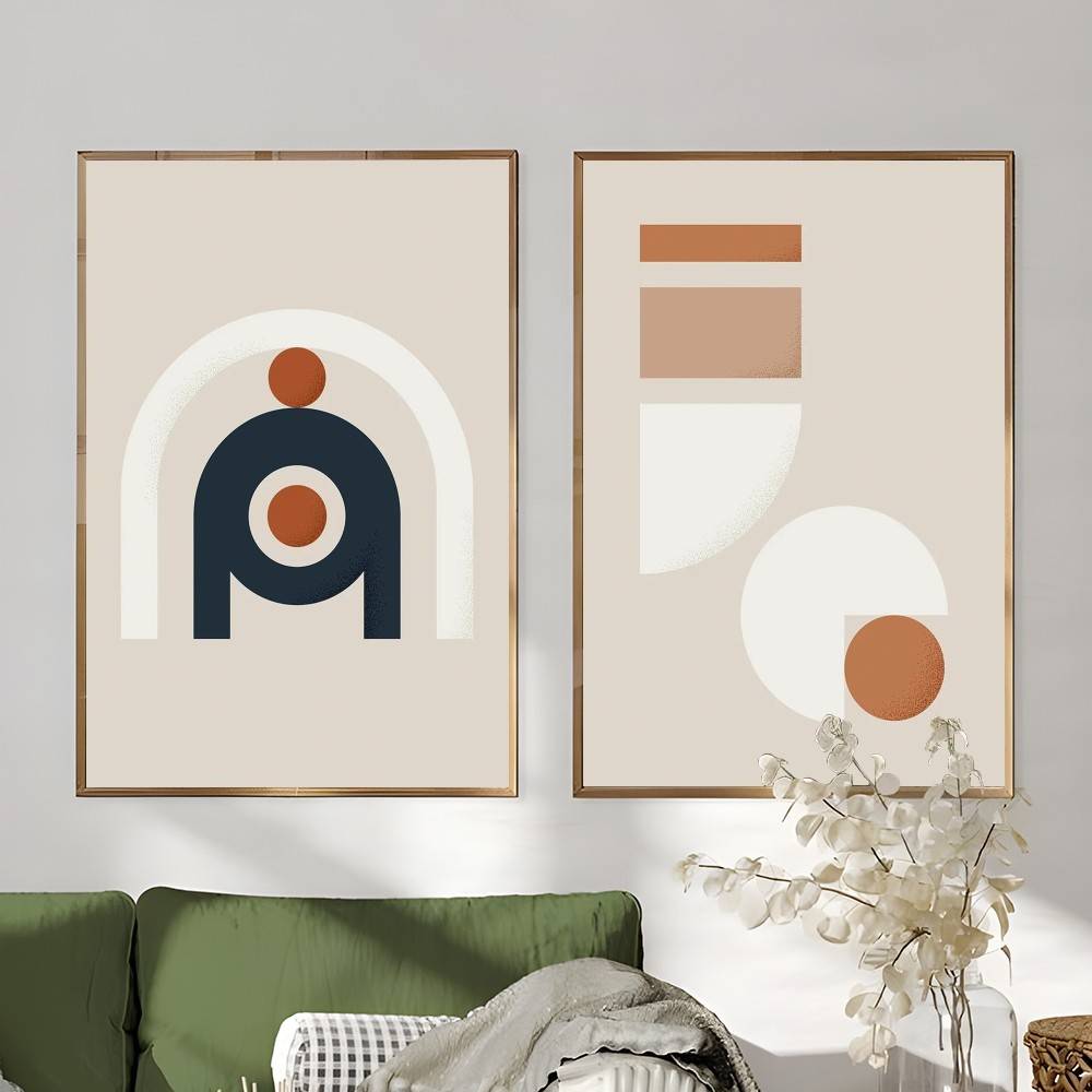 따뜻한 라인 컬러 디자인 포스터 스티커 벽 예술 그림  - Interior Design Warm 리뷰 및 가격