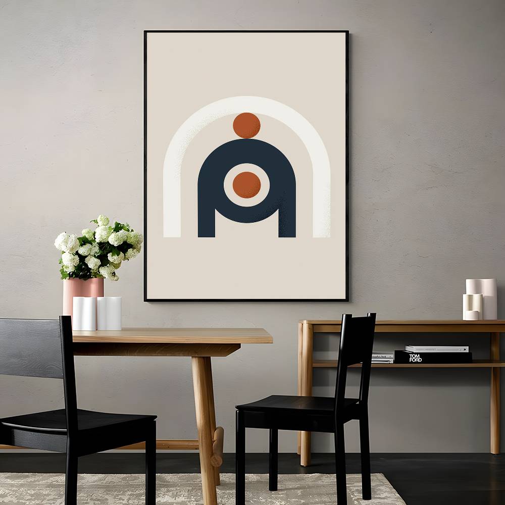 따뜻한 라인 컬러 디자인 포스터 스티커 벽 예술 그림  - Interior Design Warm 리뷰 및 가격