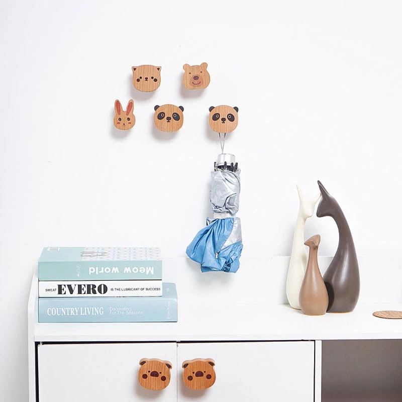 나무 귀여운 동물 코트 후크 단단한 나무 홀더 옷 키  - Interior Design Home 리뷰 및 가격