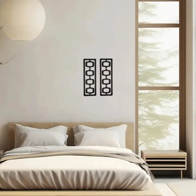 2개 세트 따뜻한 중세 스타일 나무 벽 장식 패널 아늑 - Interior Design Warm 리뷰 및 가격