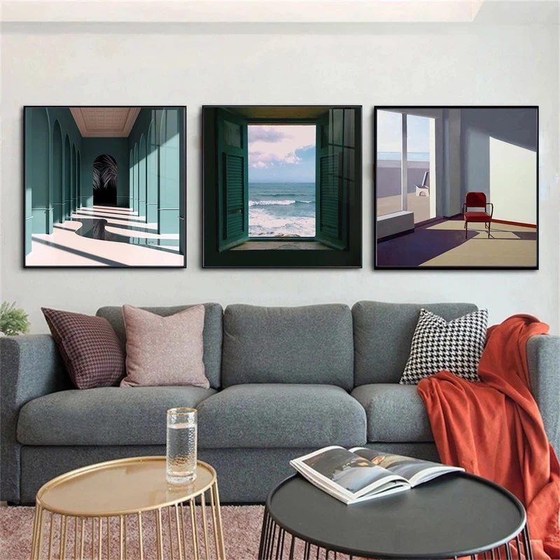 북유럽 창 외부 풍경 캔버스 회화 인쇄 풍경 인테리어  - Interior Design Poster 리뷰 및 가격