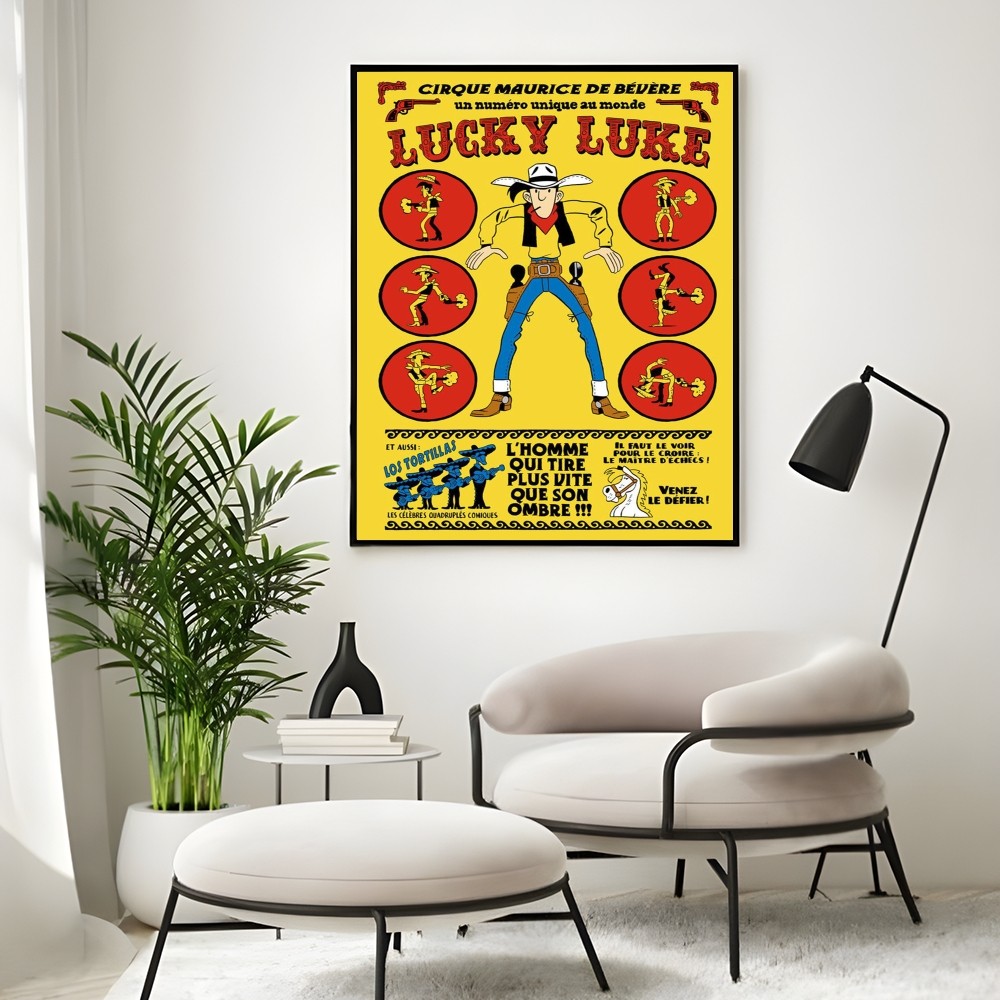 빈티지 만화 럭키 L-Luke 포스터 룸 장식 홈 인테 - Interior Design Poster 리뷰 및 가격