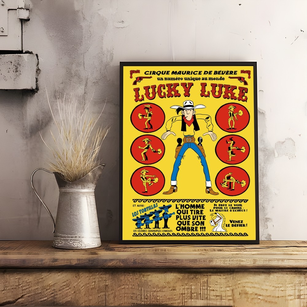 빈티지 만화 럭키 L-Luke 포스터 룸 장식 홈 인테 - Interior Design Poster 리뷰 및 가격