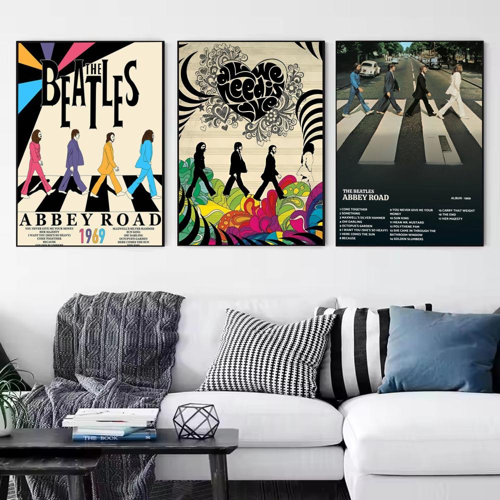 팝 밴드 T-비틀즈 포스터 현대 미니멀리스트 벽 아트  - Interior Design Poster 리뷰 및 가격
