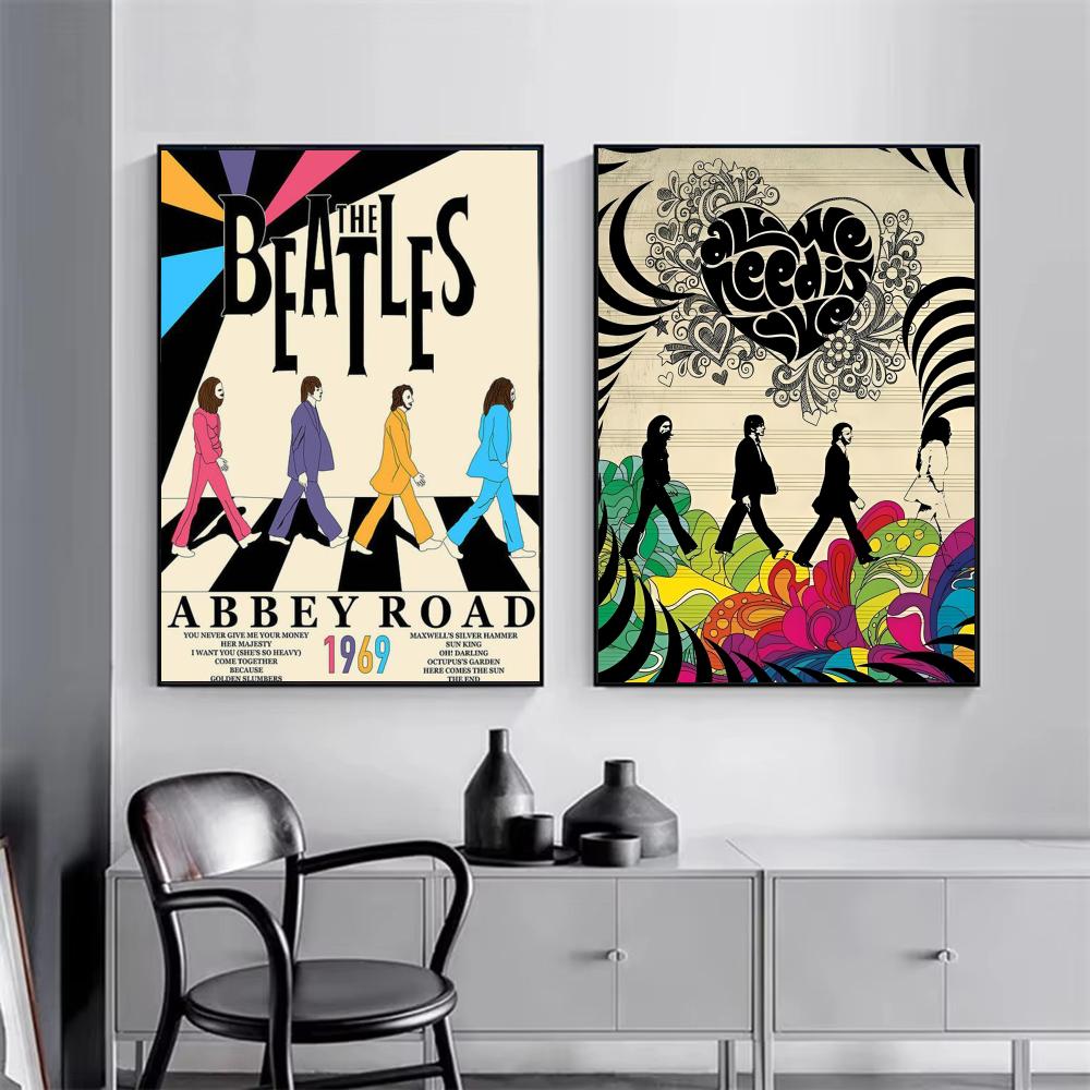 팝 밴드 T-비틀즈 포스터 현대 미니멀리스트 벽 아트  - Interior Design Poster 리뷰 및 가격